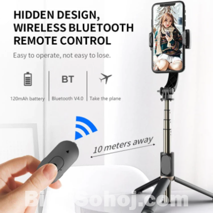 Q08 Gimbal Stabilizer Bluetooth Tripod Selfie Stick